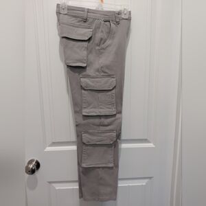 Rue21 Women's Straight Leg Cargo Pants - Light Gray #0679